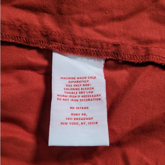 Ruby Rd Red Mandarin Collar Jacket Sz 16 Statement Blazer Modern Contemporary - Picture 10 of 10